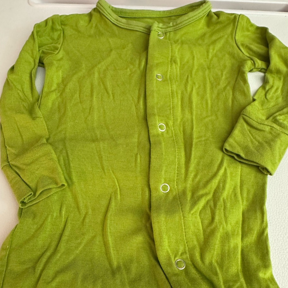 Kickee Pants Meadow green coveralls